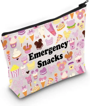 JXGZSO Emergency Snacks Food Storage Bag Foodie Reusable Zipper Pouch Food Safe Bag Snack Lover Gift (Emergency snacks 2)