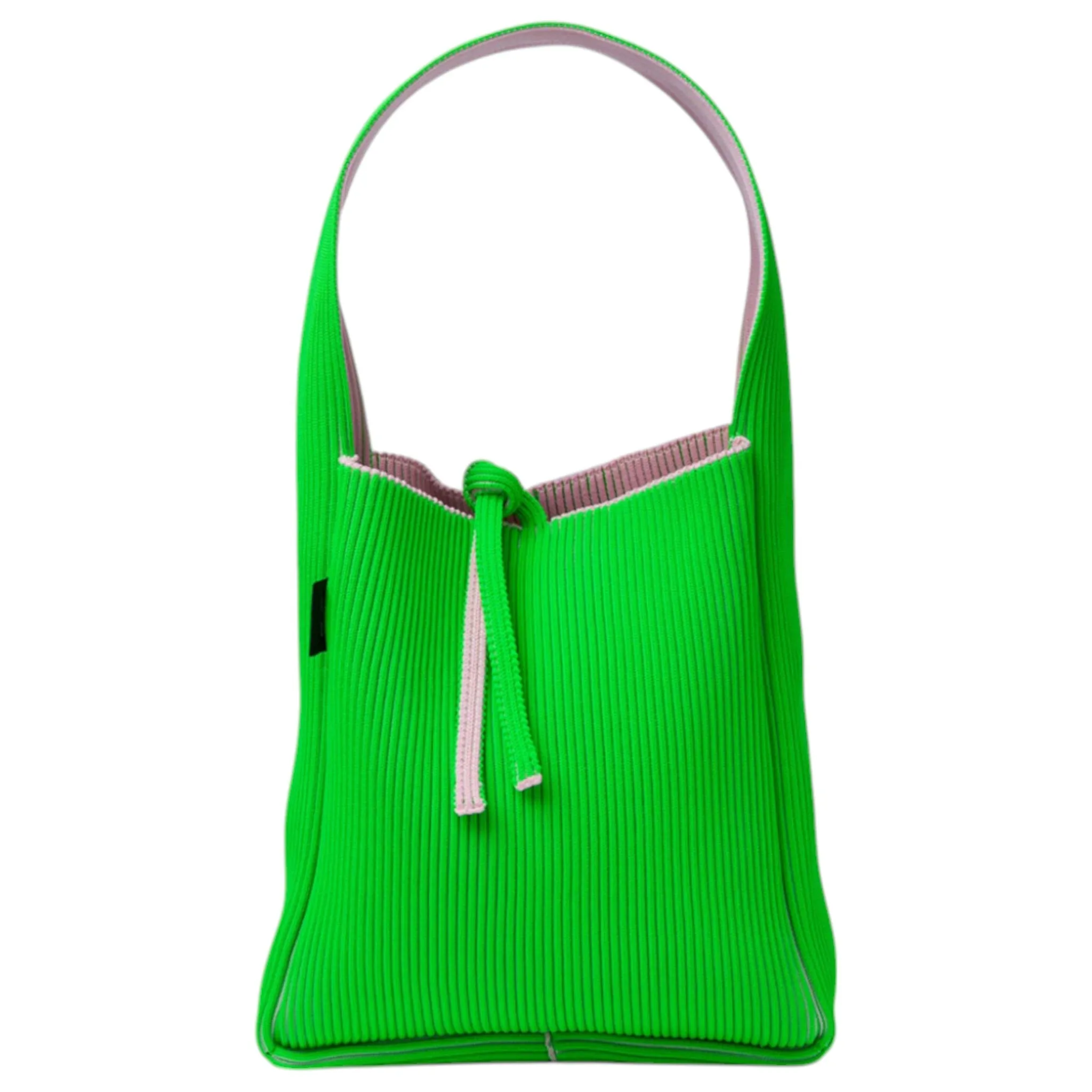 KASANE REVERSIBLE TASUKI TOTE SMALL / LIGHT PINK x NEON GREEN