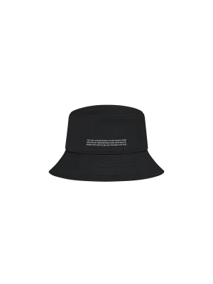 Kids Oilseed Hemp Canvas Bucket Hatblack