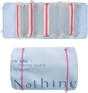 KIGI Travel Toiletry Bag Large Capacity Makeup Bag with 4 Zipper Pouches Roll Up Cosmetic Organizer