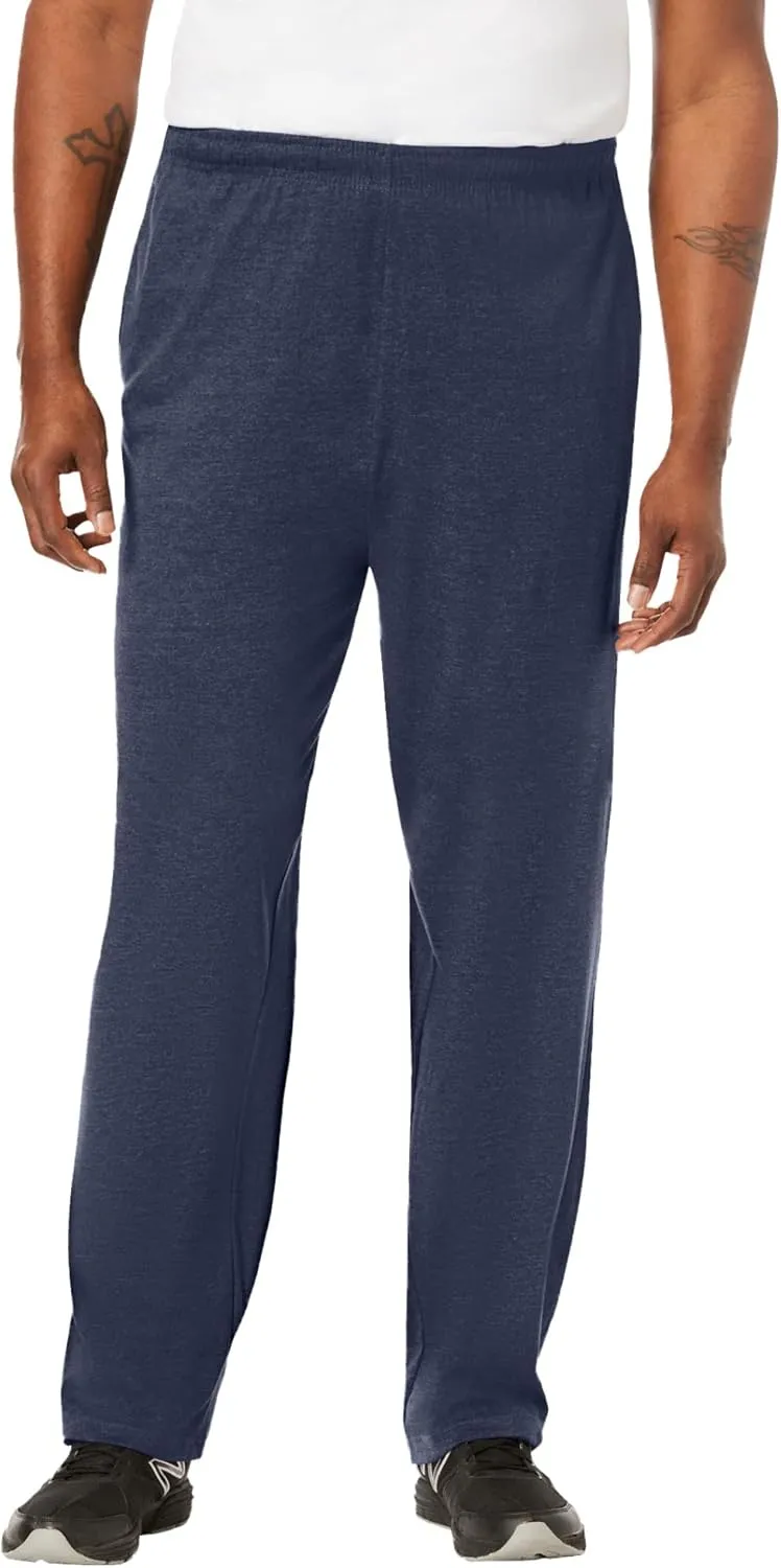 KingSize Men's Big & Tall Lightweight Jersey Open Bottom Sweatpants