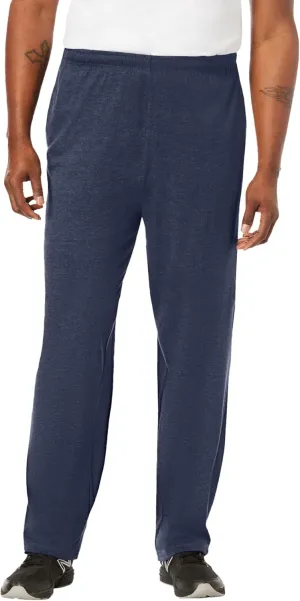 KingSize Men's Big & Tall Lightweight Jersey Open Bottom Sweatpants