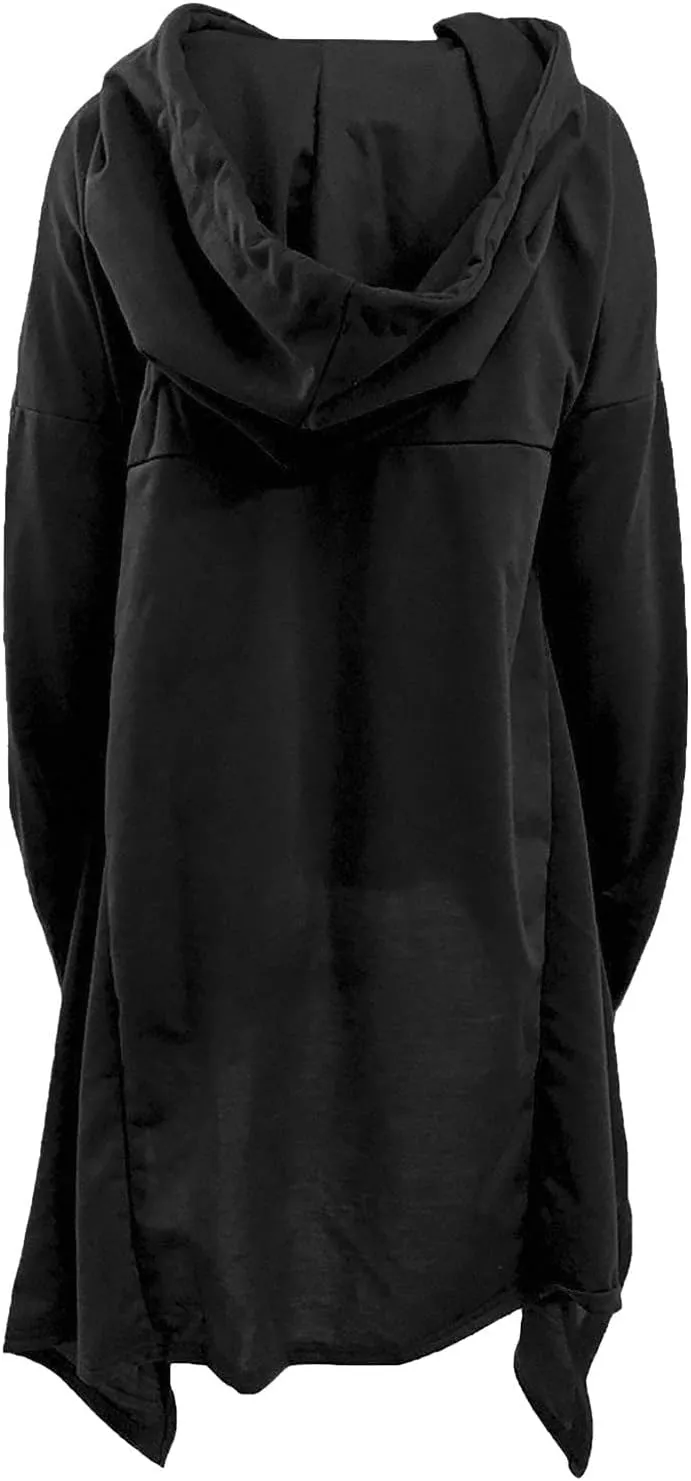 Kuluzego Womens Holiday Outfit Hoods Trench Outfits for Women Crew Neck Pleated Hooded Fall Winter Outfit 2025 T5