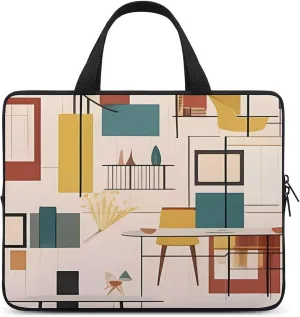 Laptop Bag Ultrathin Mid Century Modern Printing Laptop Carrying Case Portability Messenger Bags For Work Travel