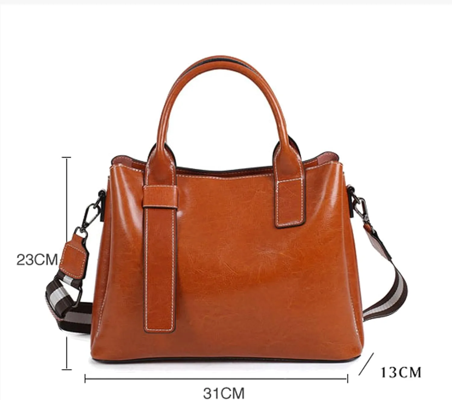 Large Shopping Travel Hobo Bag, Fashionable and Novel Leather Handbag for Women, Decorated Shoulder Bags