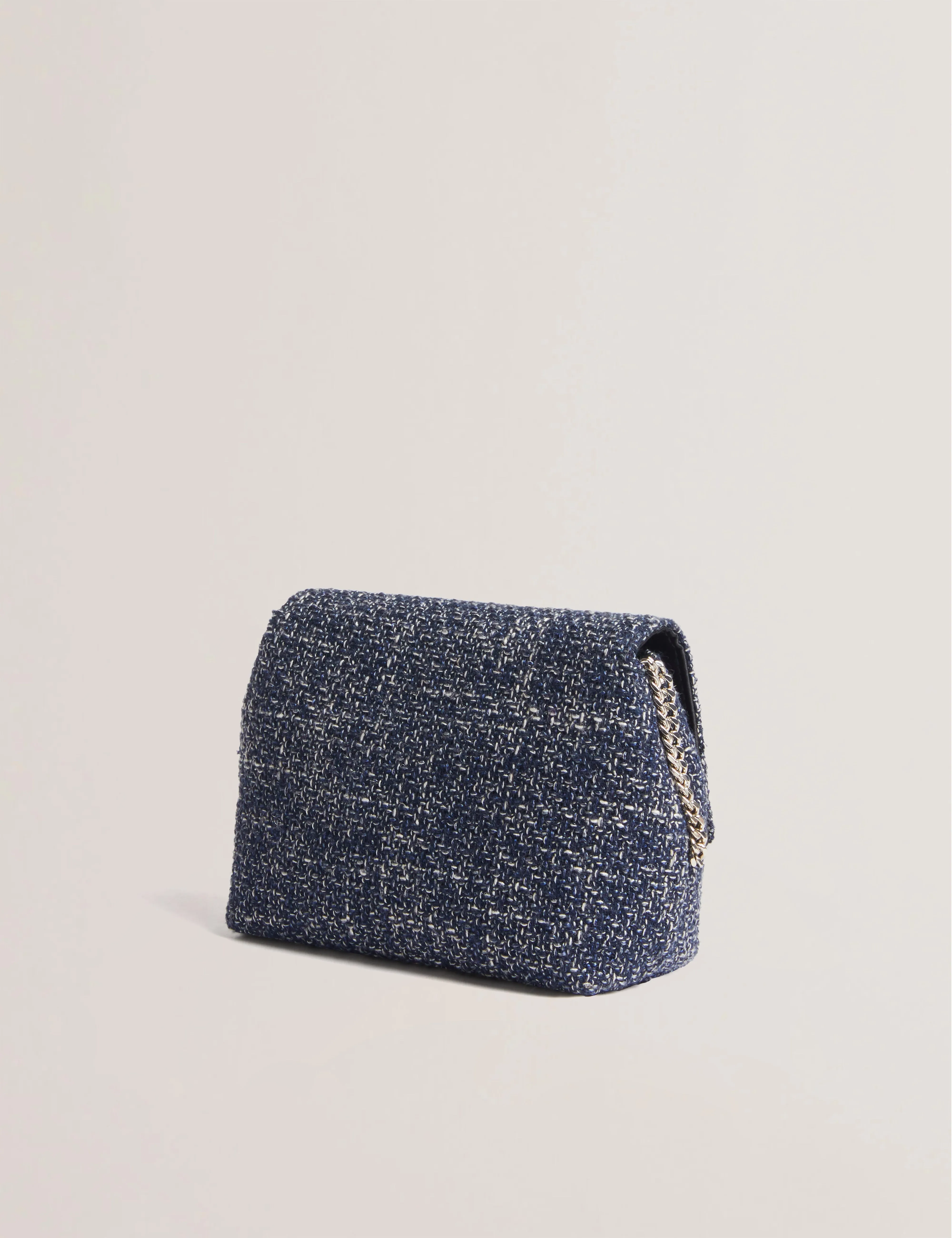 Libbiie Tweed Evening Crossbody Bag Navy