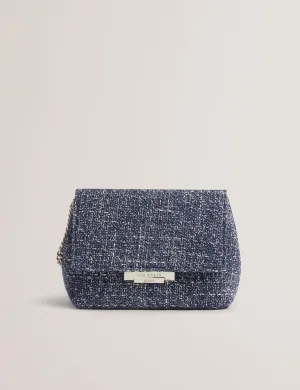 Libbiie Tweed Evening Crossbody Bag Navy
