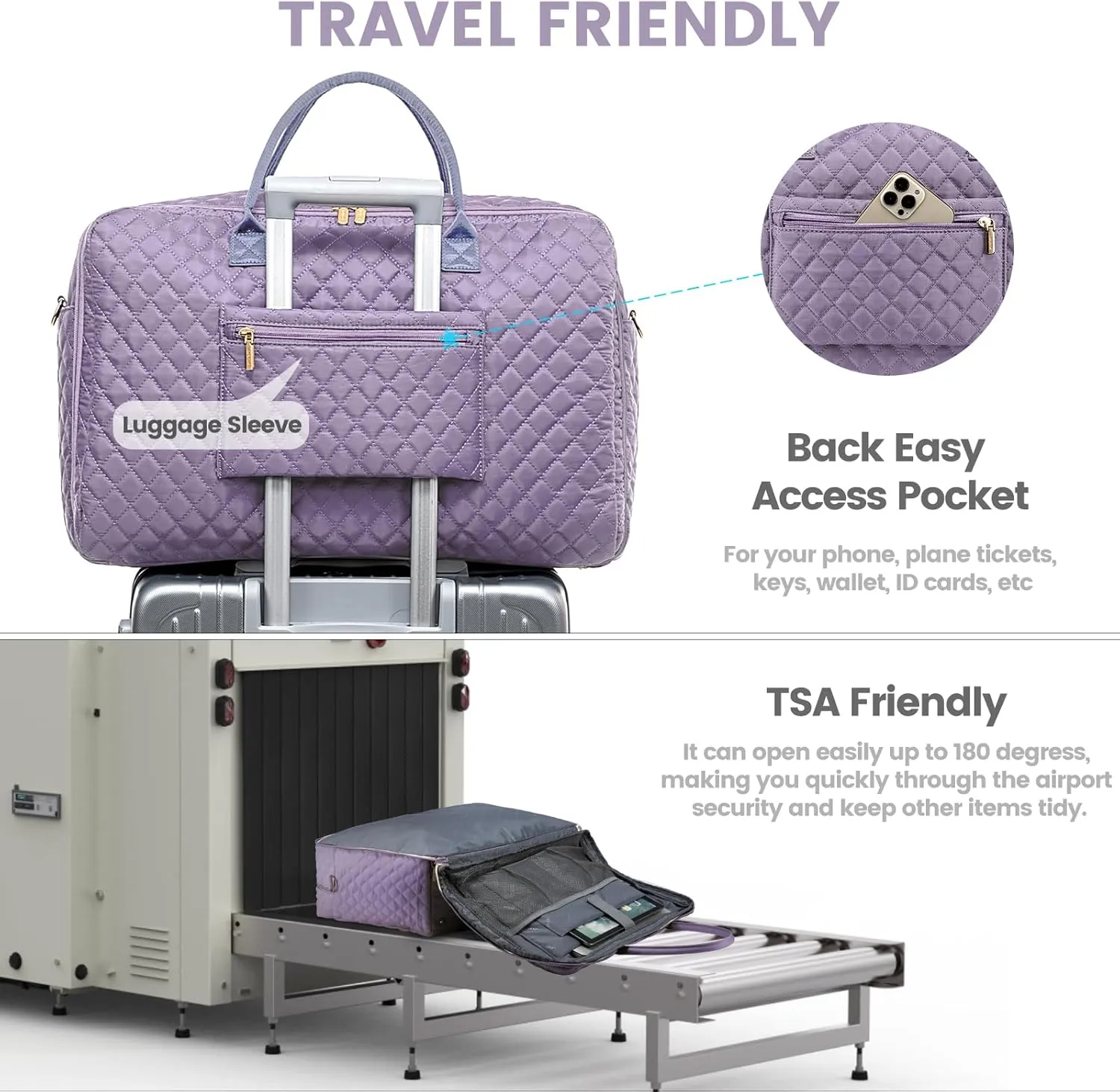 LOVEVOOK Travel Duffle Bag, Weekender Bag for Women with Toiletry Bag Carry on Overnight Bag with Laptop Compartment, Yoga Gym Bag with Wet Pocket Shoe Bag, Hospital Bag for Labor and Delivery