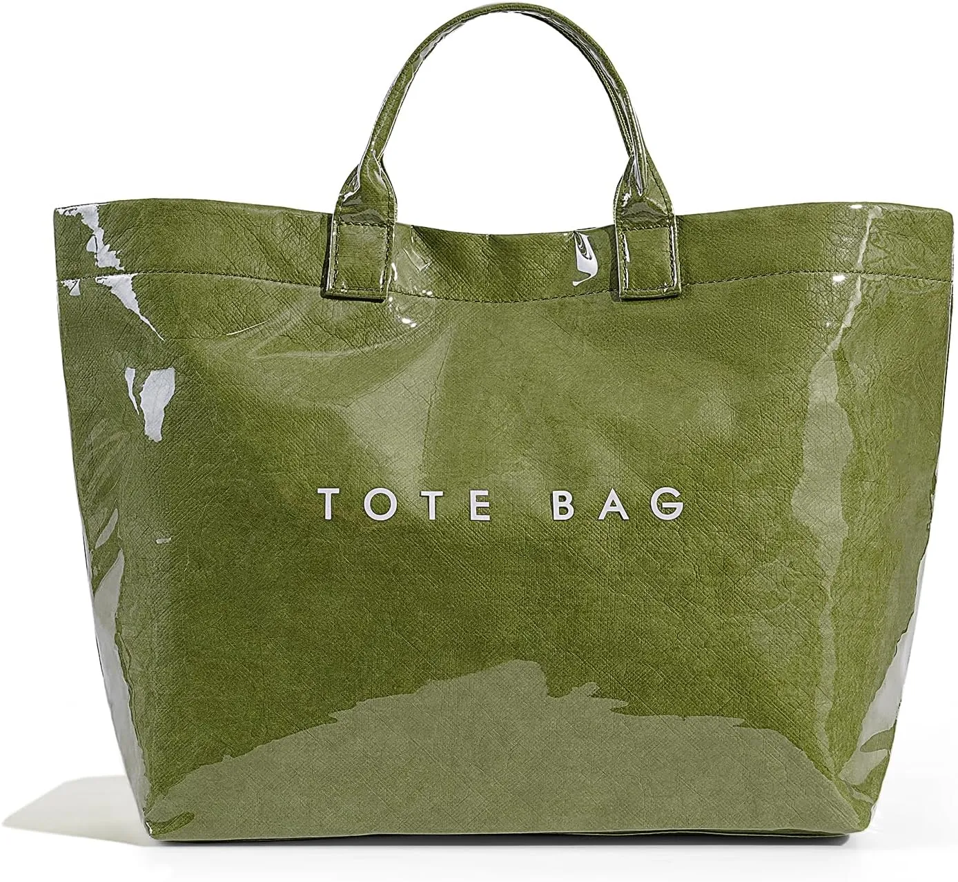 Lushandy Tote Bag for Women PVC Tote Bags Large Plastic Designer Bags with Purse Scarf Letters Print Bag Trendy Hobo Handbag