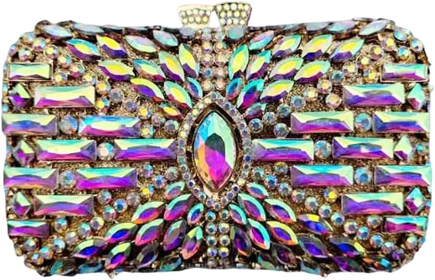 Luxury Shiny Rhinestone Clutch Bag Exquisite Crystal Clutch Purse Sparkly Evening Bag for Wedding Prom Party