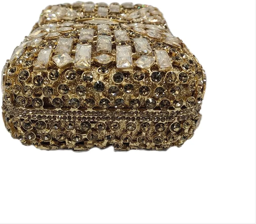 Luxury Shiny Rhinestone Clutch Bag Exquisite Crystal Clutch Purse Sparkly Evening Bag for Wedding Prom Party