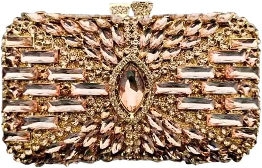 Luxury Shiny Rhinestone Clutch Bag Exquisite Crystal Clutch Purse Sparkly Evening Bag for Wedding Prom Party