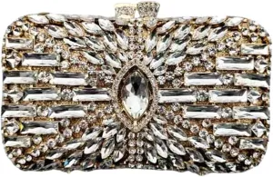 Luxury Shiny Rhinestone Clutch Bag Exquisite Crystal Clutch Purse Sparkly Evening Bag for Wedding Prom Party