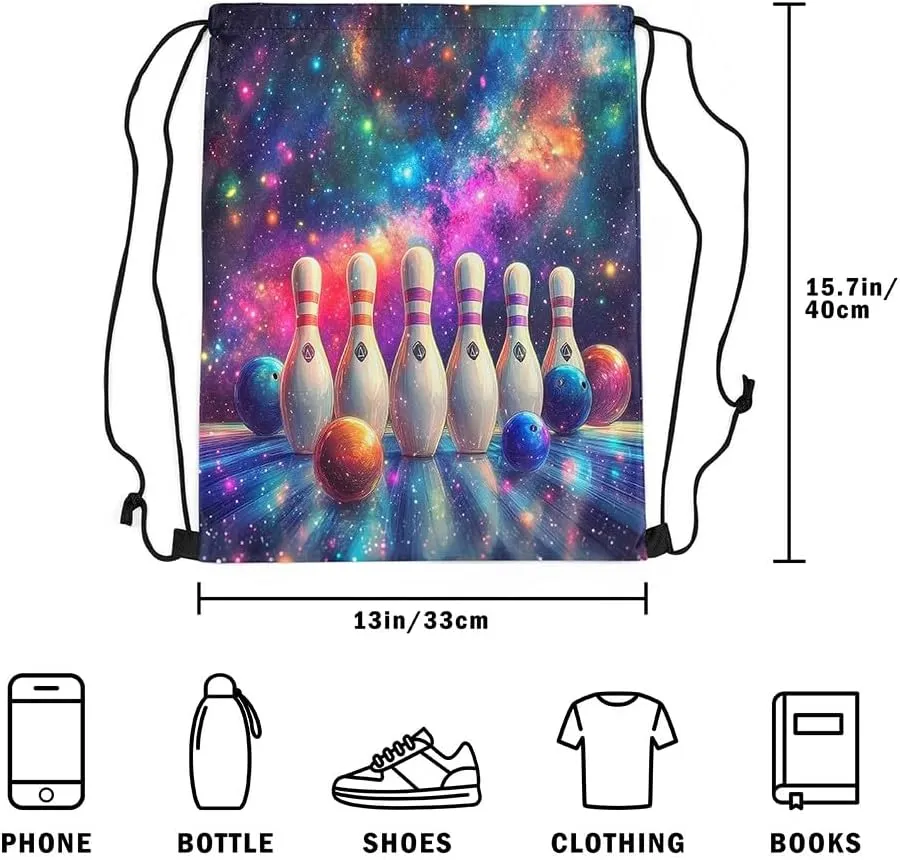 Manfei Ice Hockey Drawstring Backpack,Modern Winter Sports Ball Game Athlete Silhouette Drawstring Bag