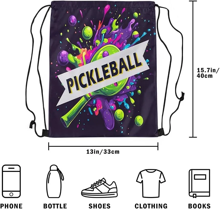 Manfei Ice Hockey Drawstring Backpack,Modern Winter Sports Ball Game Athlete Silhouette Drawstring Bag