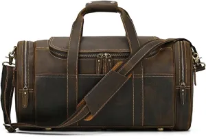 Men Leather Briefcase Large Men's Handbag Vintage Bags Big Travelling Duffle Weekender Bags