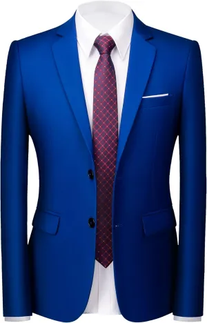 Mens Blazer Jacket Casual 2 Buttons Suit Jacket Single Breasted Sport Coats Modern Wedding Tux Blazer