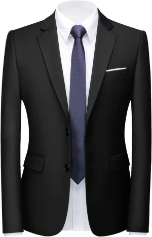 Mens Blazer Jacket Casual 2 Buttons Suit Jacket Single Breasted Sport Coats Modern Wedding Tux Blazer