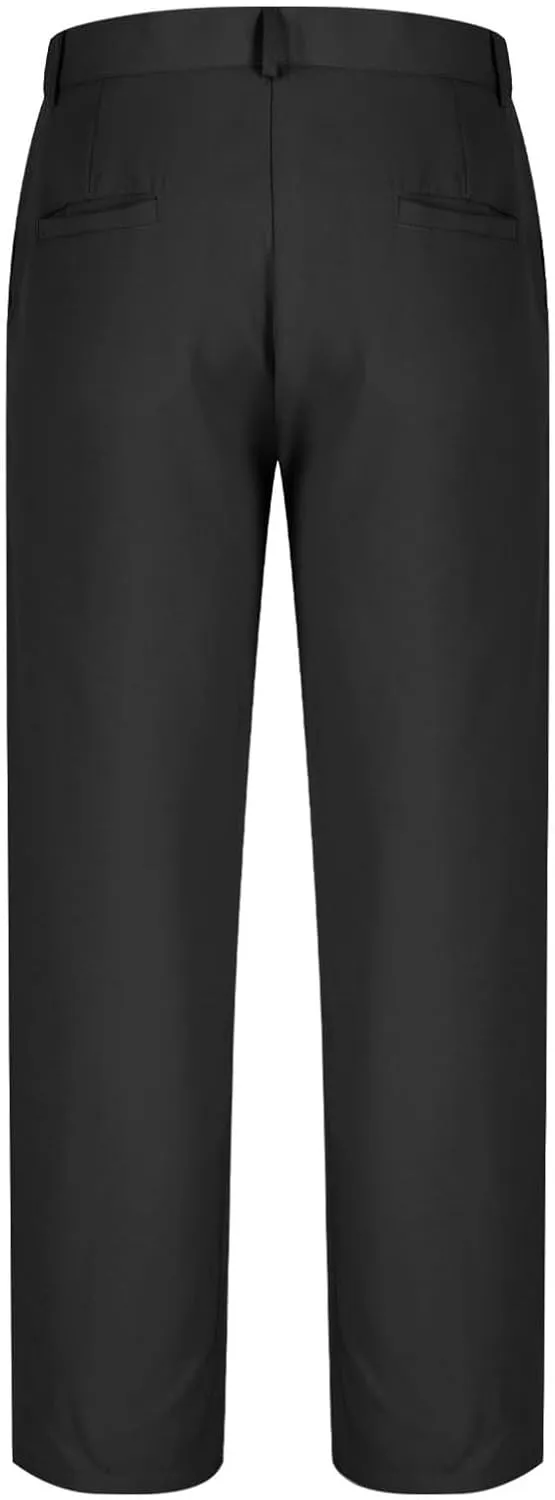 Mens Dress Pants Trendy 3 Button Formal Business Pants Gentleman Work Suit Pants Bridegroom Wedding Guest Party Pants