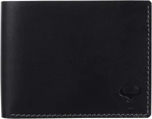 Mens Wallet, RFID Safe, Front Pocket Wallet Slim Bifold Wallet For Men Handcrafted Genuine Leather Billfold Wallet Gift Box