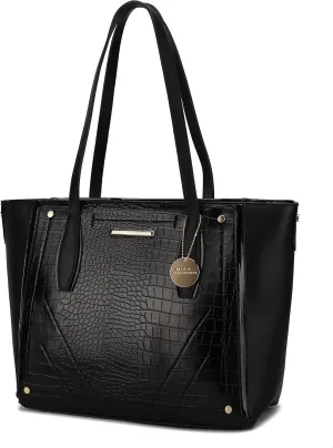 MKF Satchel Handbag for Women: PU Leather Shoulder Bag  Top Handle Tote Purse, Ladies Fashion Pocketbook