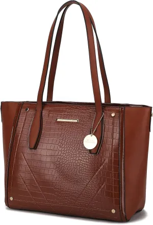 MKF Satchel Handbag for Women: PU Leather Shoulder Bag  Top Handle Tote Purse, Ladies Fashion Pocketbook
