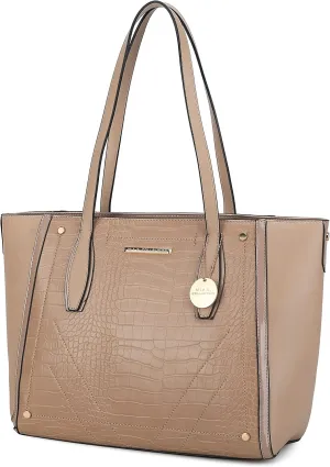 MKF Satchel Handbag for Women: PU Leather Shoulder Bag  Top Handle Tote Purse, Ladies Fashion Pocketbook