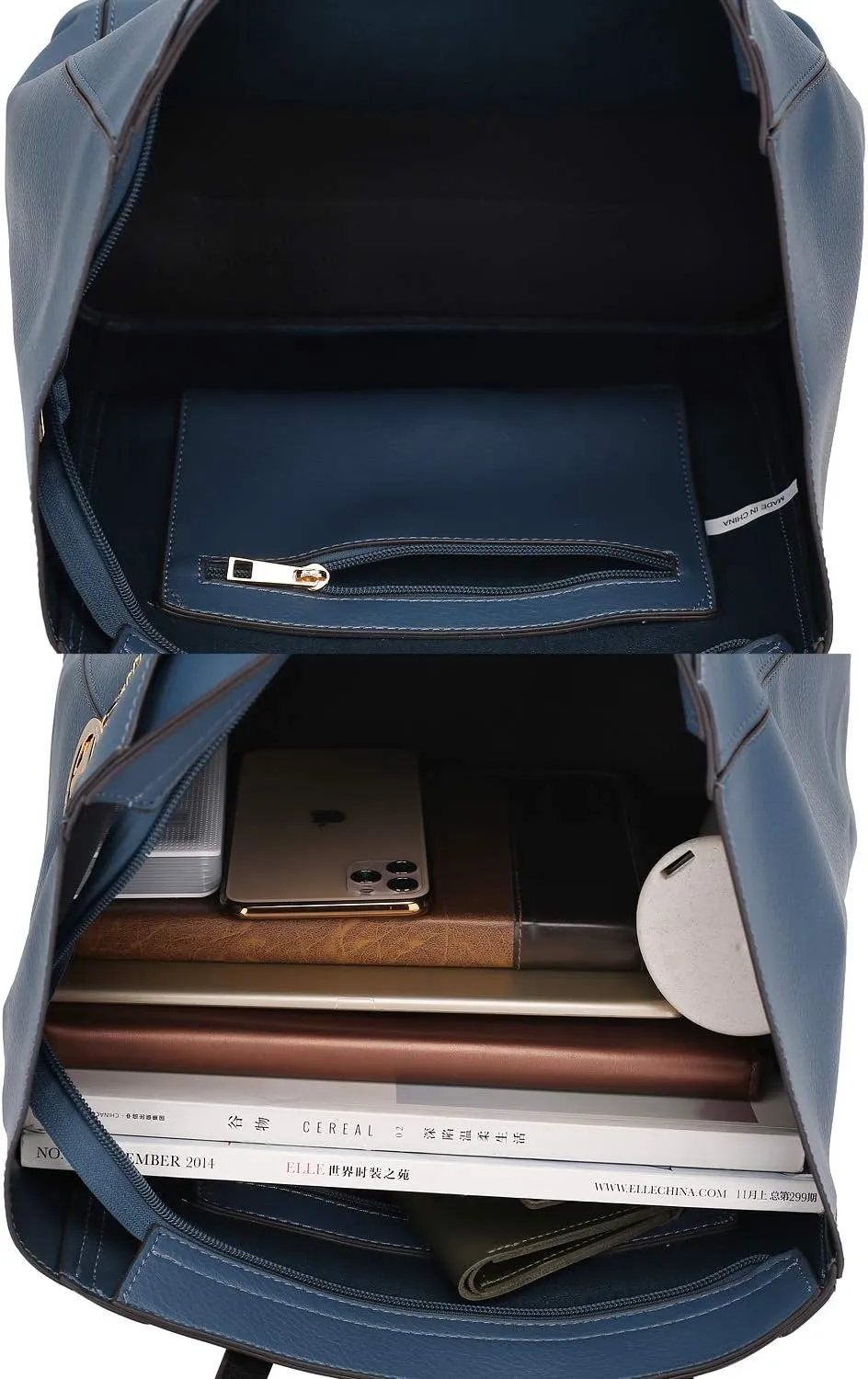 MKF Set Shoulder Bag for Women & Wristlet Wallet Purse: Top Handle Tote Satchel PU Leather Handbag Pocketbook
