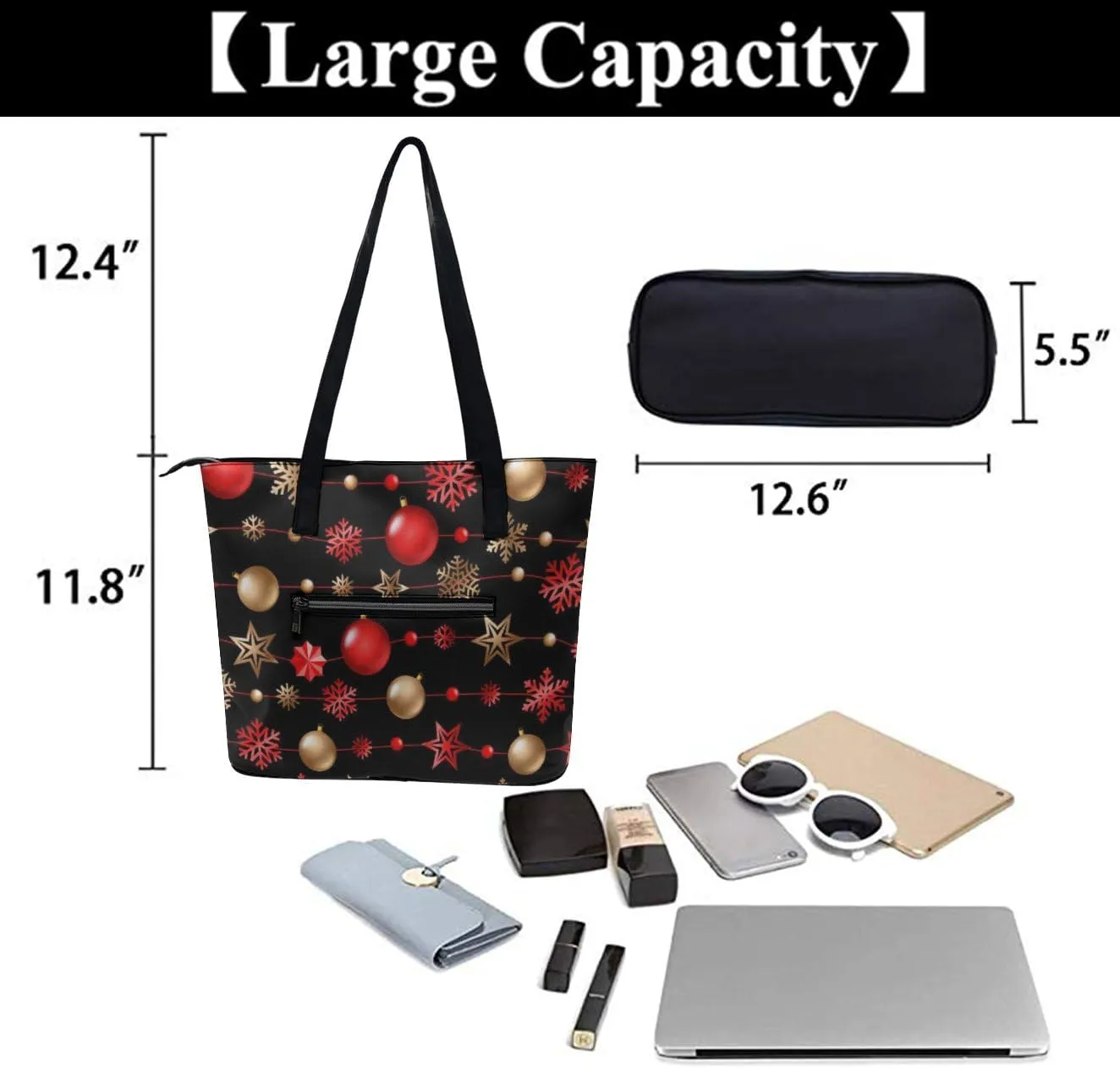 Modern PU Leather Shoulder Bag for Women, PU Leather Work Shoulder Bag, PU Leather Shopping Tote for Travel Outdoor