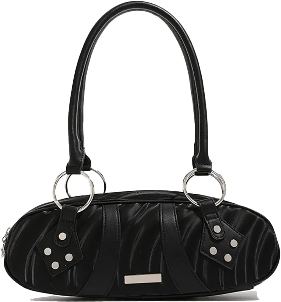Molodo Shoulder Bags for Women Retro Y2K Underarm Bag Soft PU Leather Handbag Hobo Purses 2024