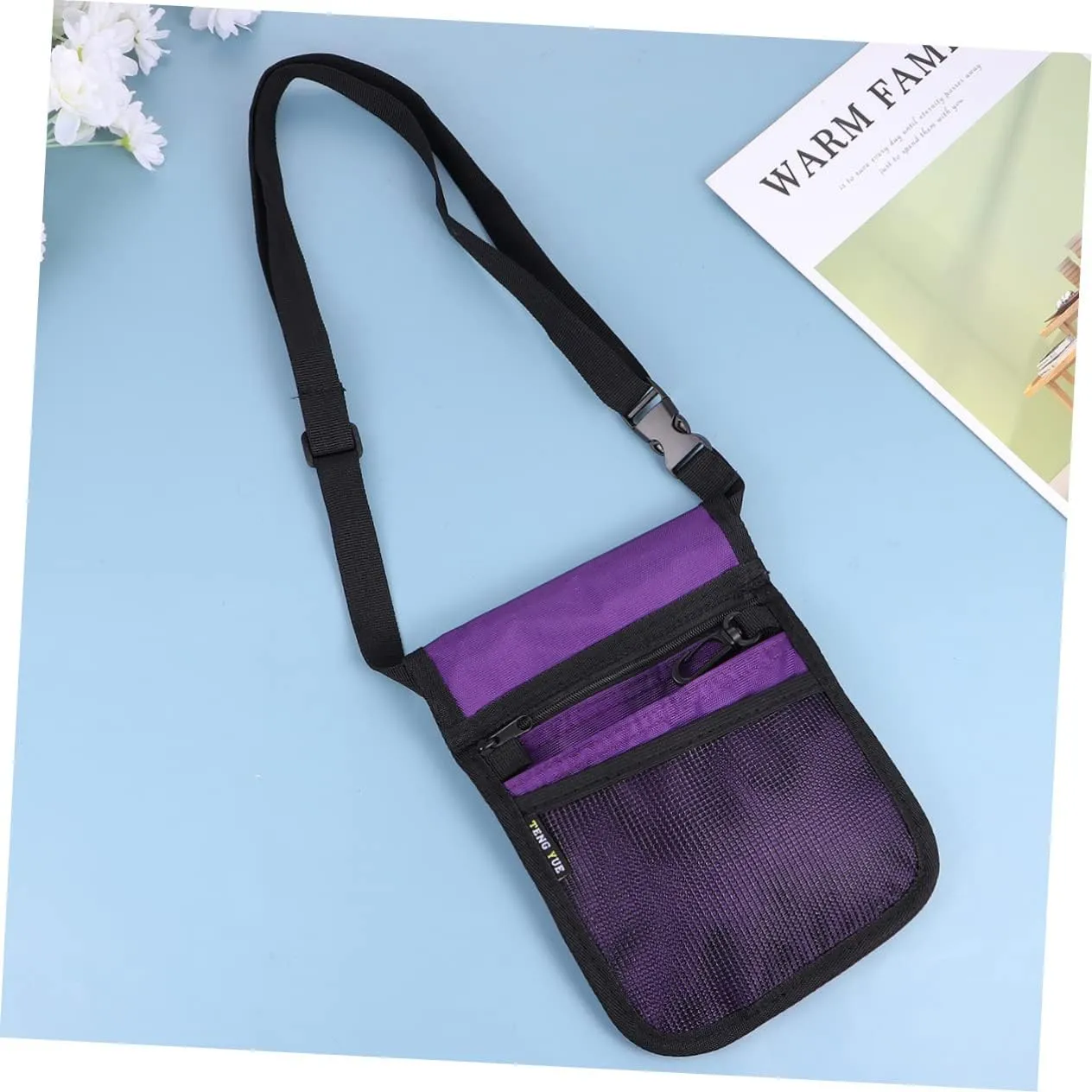 Nurse Accessories Shoulder Bag for Women Organizer Belt Fanny Nurses Nursing Pouch Waist Bag Women Work over Nurse Belt Nurse Bag Portable Nurse Waist Bag Purple