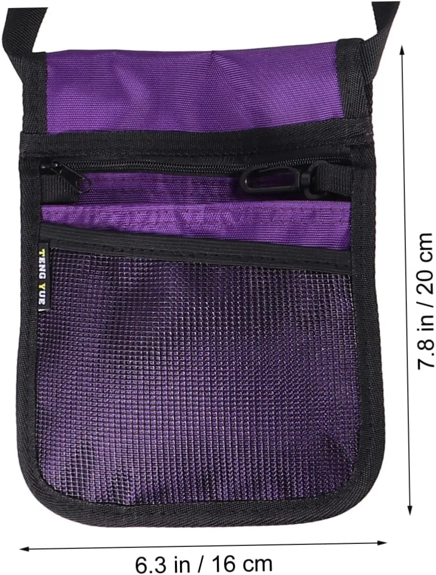 Nurse Accessories Shoulder Bag for Women Organizer Belt Fanny Nurses Nursing Pouch Waist Bag Women Work over Nurse Belt Nurse Bag Portable Nurse Waist Bag Purple