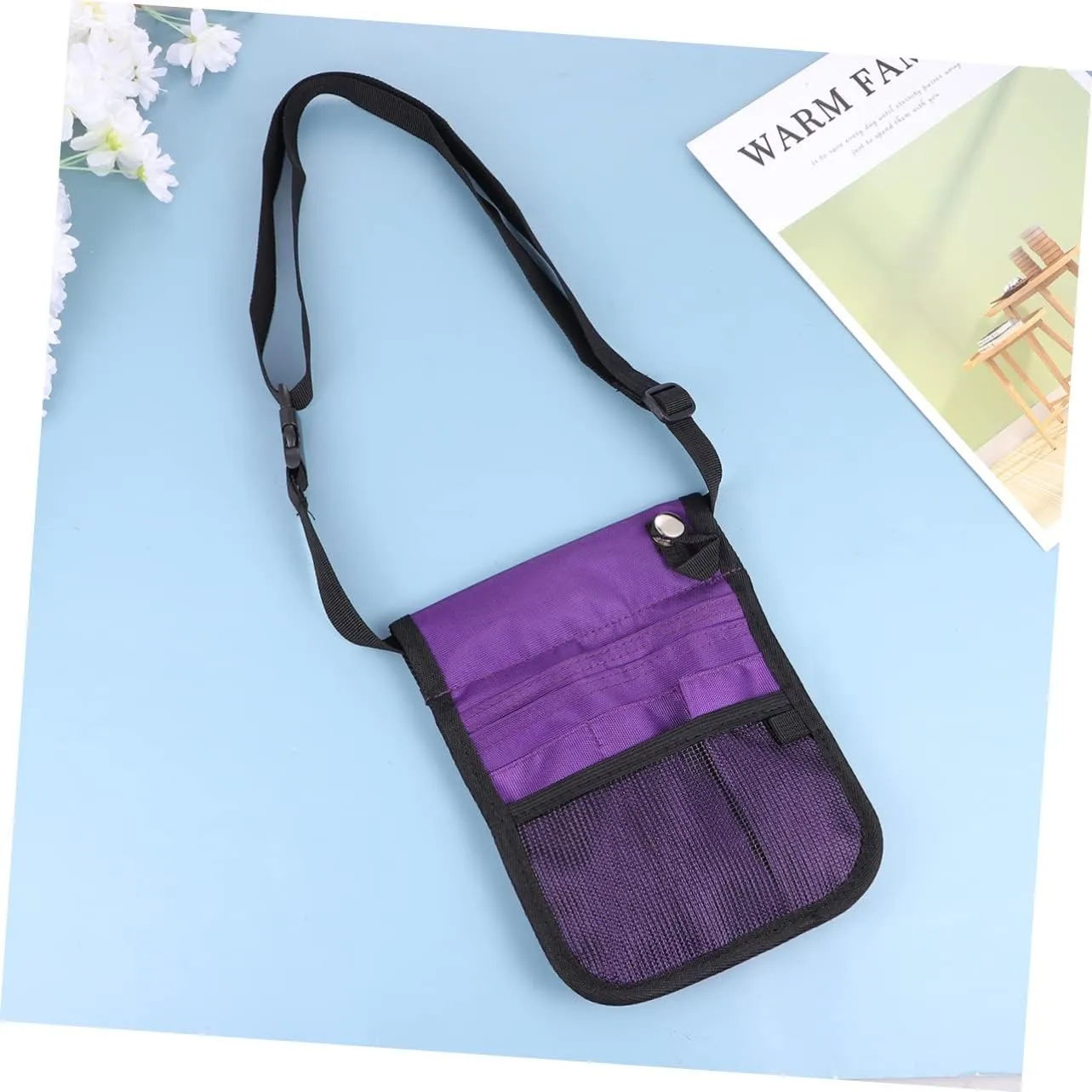 Nurse Accessories Shoulder Bag for Women Organizer Belt Fanny Nurses Nursing Pouch Waist Bag Women Work over Nurse Belt Nurse Bag Portable Nurse Waist Bag Purple