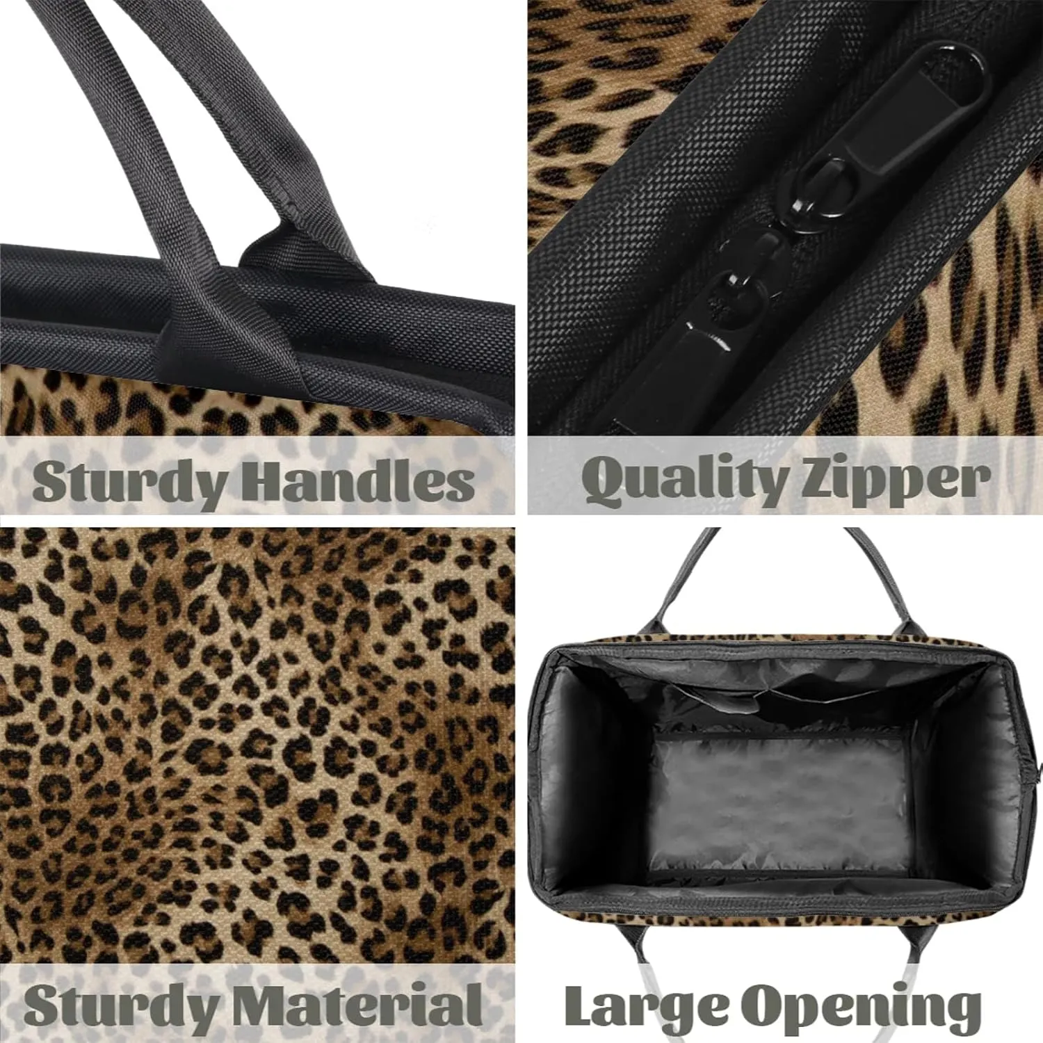 Overnight Weekender Bag for Women Men Fashion Leopard Design Waterproof Carry On Travel Duffel Bags with Zipper Lightweight Sports Gym Bag Luggage Workout Handle Bags for Traveling Yoga Camping