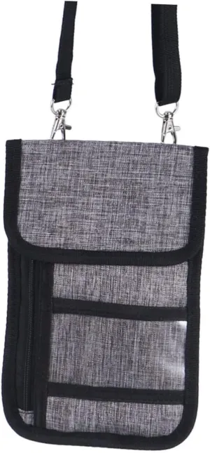 Passport Wallet Zipper Waterproof Fanny Pack Document Pouch for Travel Multi-compartment Holder Bag