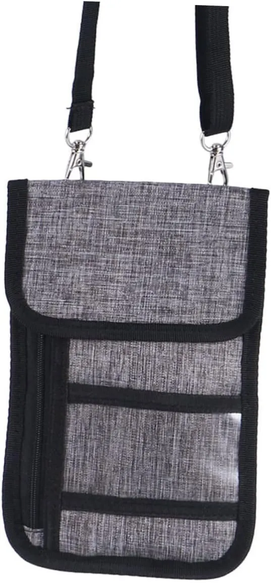 Passport Wallet Zipper Waterproof Fanny Pack Document Pouch for Travel Multi-compartment Holder Bag