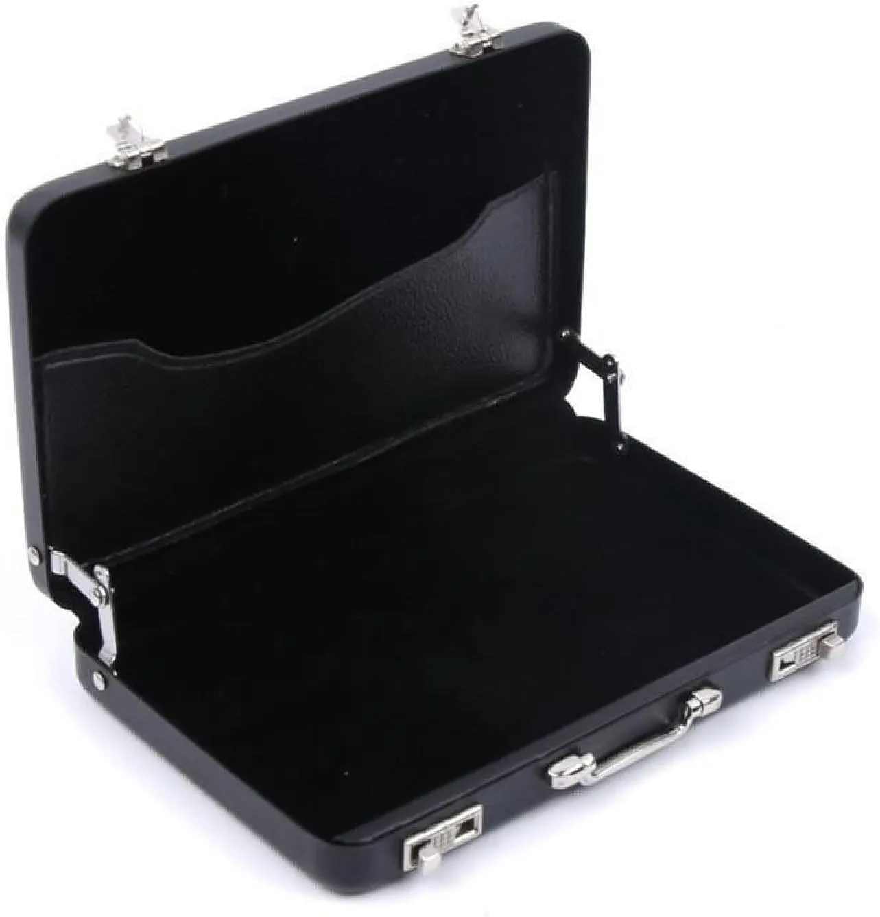 Password Safe Shaped Aluminum Card Holder Mini Suitcase Business Card case Business Card Storage case Cigarette case(Black)