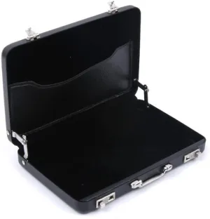 Password Safe Shaped Aluminum Card Holder Mini Suitcase Business Card case Business Card Storage case Cigarette case(Black)