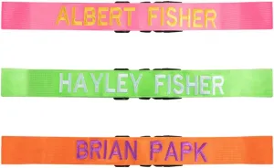 Personalized Luggage Strap Suitcase Safe Belt with Your Name/Text, Custom Travel Belt for Suitcase, 38'' - 70'', Embroidery Style