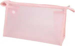Portable Makeup Bag Travel Toiletry Pouch Organizer High Capacity Zipper Closure for Cosmetics and Essentials for Travel and Daily Use Pink