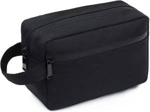 Portable travel men and women wash waterproof cosmetic bags portable toiletry containers (Black)