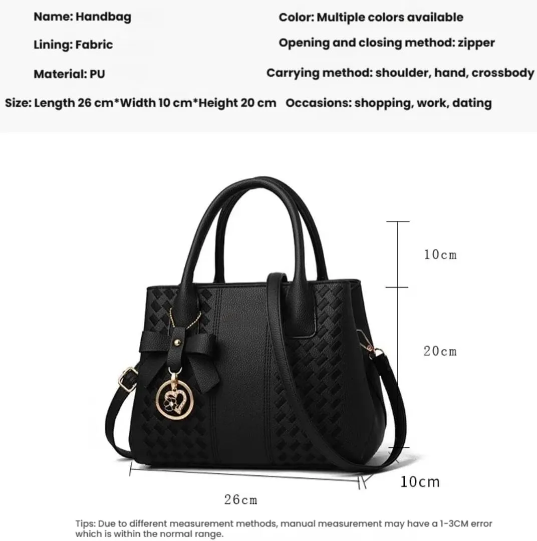 Purses and Handbags for Women Fashion Solid Color PU Leather Top Handle Satchel Shoulder Tote Bags