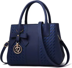 Purses and Handbags for Women Fashion Solid Color PU Leather Top Handle Satchel Shoulder Tote Bags