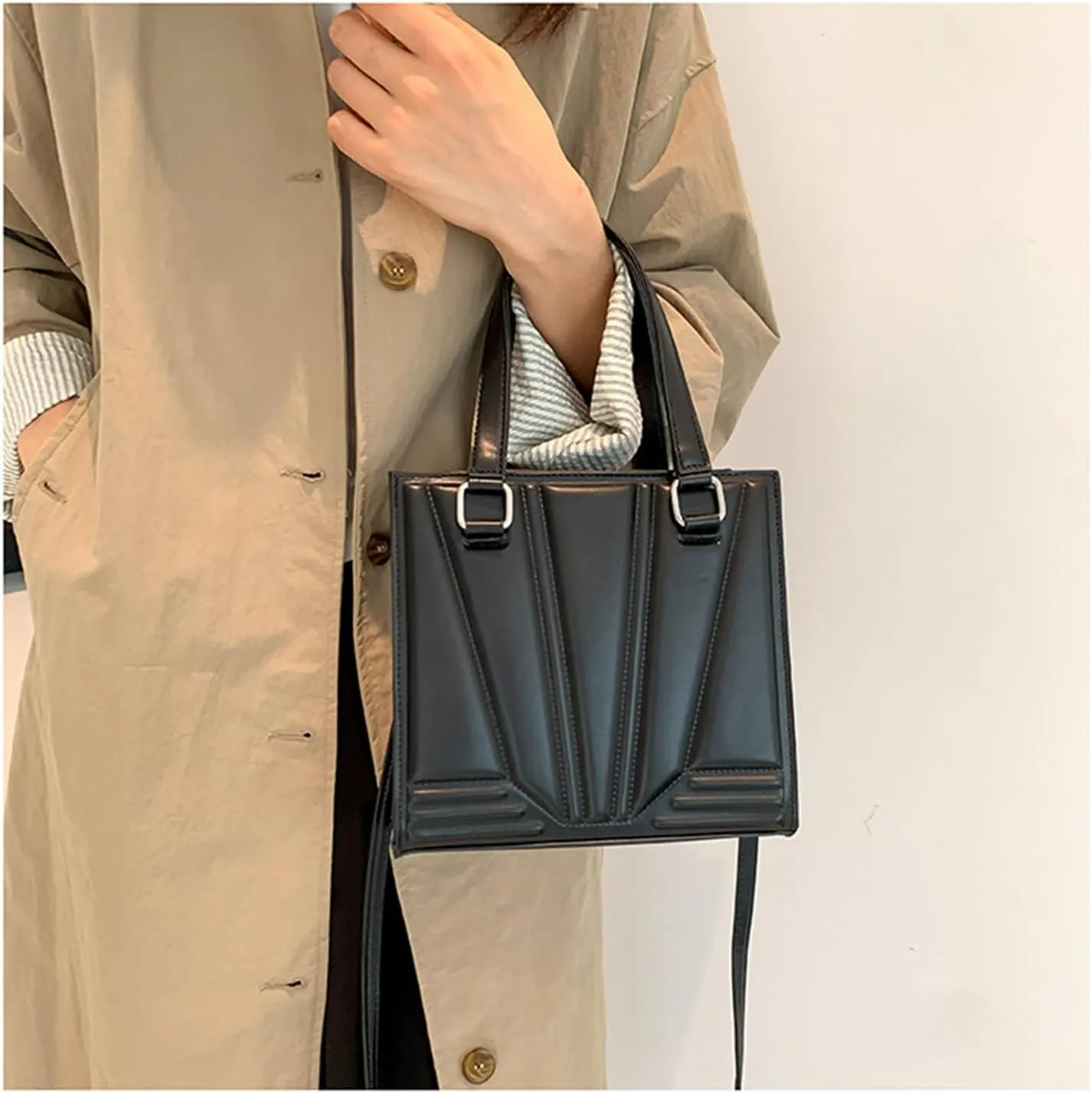 Purses and Handbags for Women Ladies PU Leather Top Handle Satchel Shoulder Tote Bags with Adjustable Strap (B)