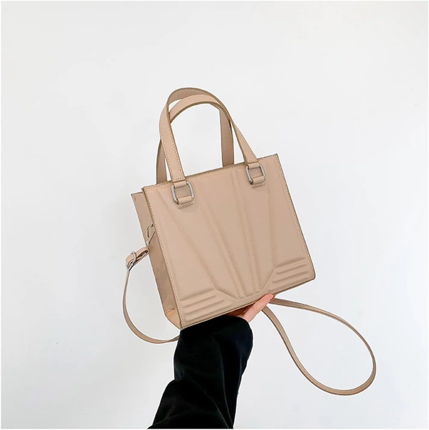 Purses and Handbags for Women Ladies PU Leather Top Handle Satchel Shoulder Tote Bags with Adjustable Strap (B)