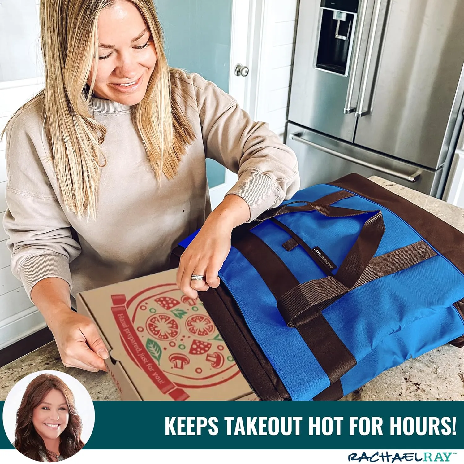 Rachael Ray Jumbo Chillout Thermal Tote, Insulated Soft Sided Cooler Bag