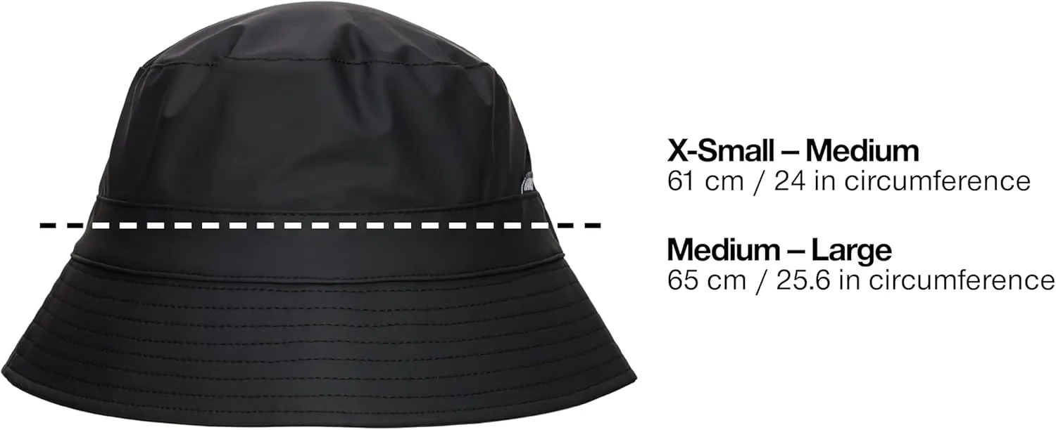 RAINS Bucket Hat - Lightweight PU Fabric, Soft Lining, Modern Design with Vertical Rim & Stitch Details for Comfort