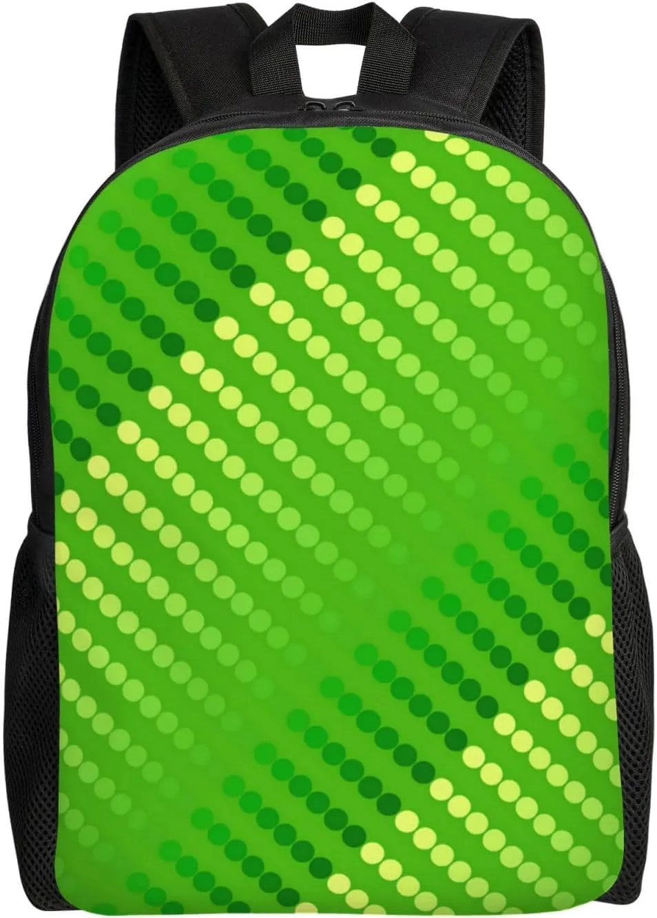 Satin Dots - Shades Of Lime Green Minimalist Laptop Backpack  Waterproof Business Travel Bag, Breathable Design, Modern Work & Leisure