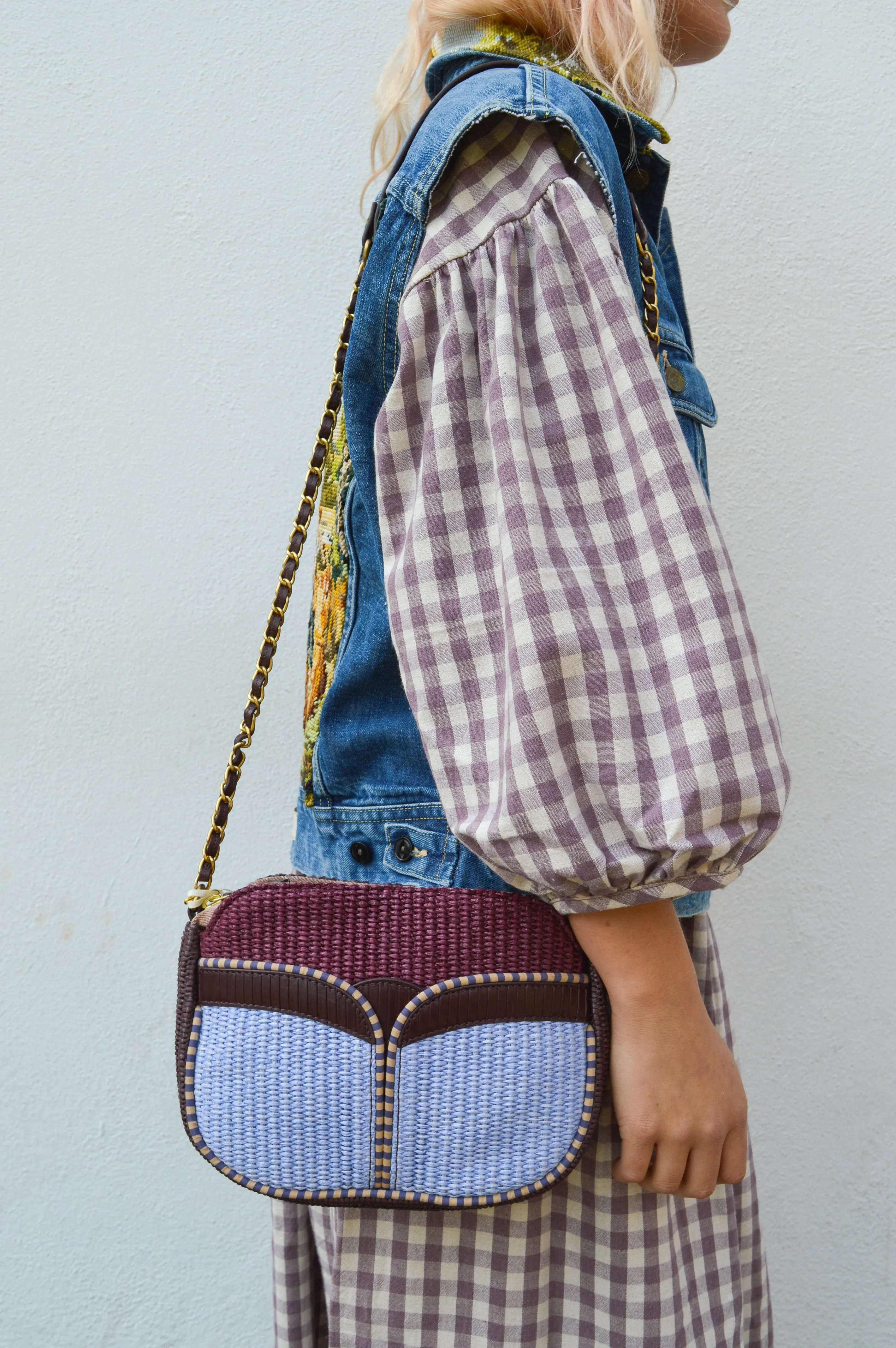 Sessn Divine Raffia Bag