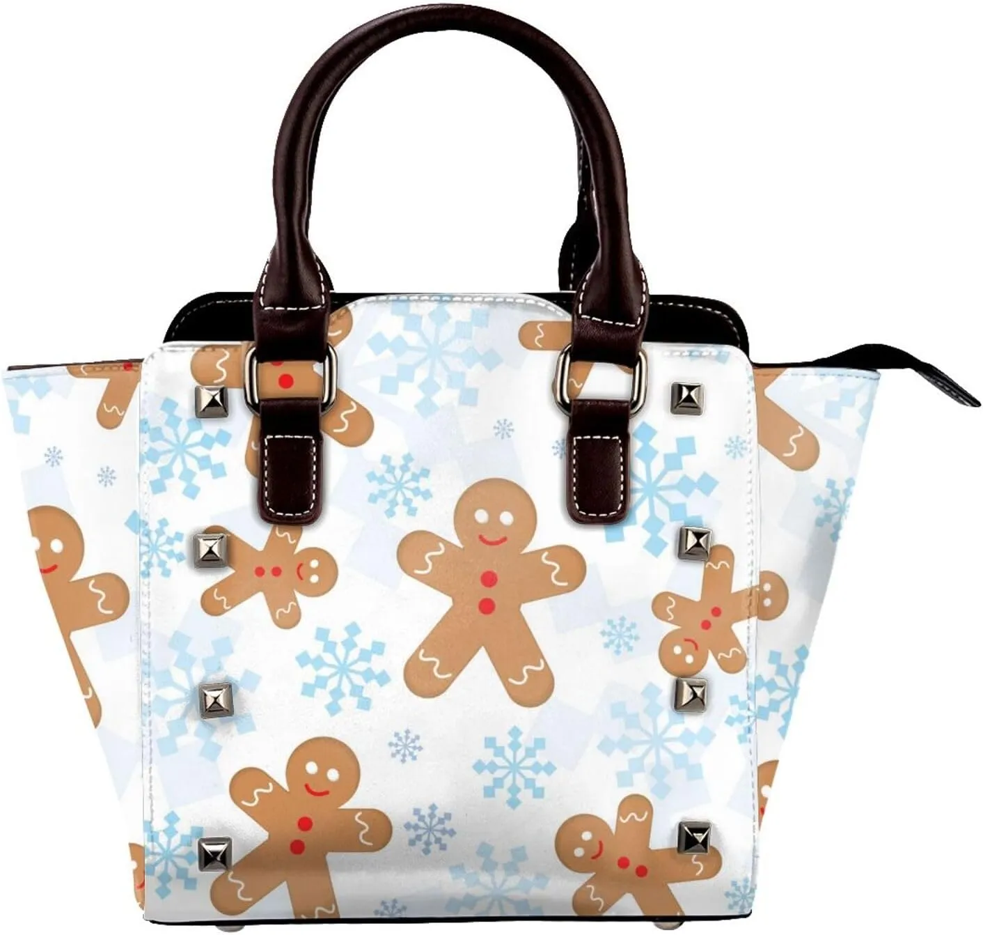 Shoulder Bag Handbags Rivet for Women Fashion Tote Bags PU Leather Shoulder Bag Studded Top Handle Satchel Bags Purse